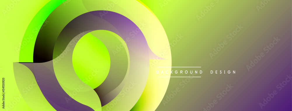 Poster Abstract dynamic lines create swirling shapes. Gradient colors blend, forming modern visual effect. Smooth curves suggest movement, depth.