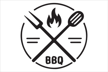  BBQ Grill and Food Silhouette Set – Summer Barbecue Vector Icons.