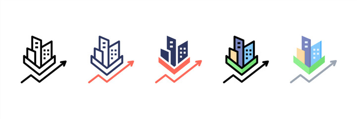 Price Up Multi Style Icon Set