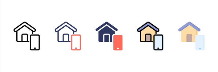 Phone Multi Style Icon Set