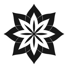 Obraz premium High-Contrast Minimalist Mandala for Logo or Tattoo Design