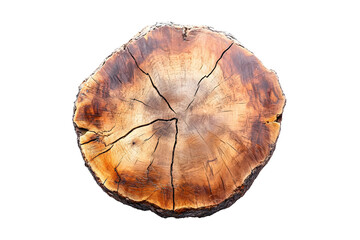 Detailed cross section of a tree trunk revealing unique patterns and textures