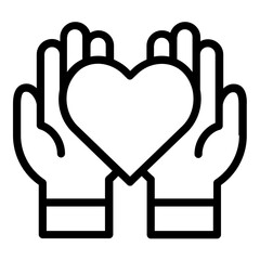 Obraz premium give heart icon line