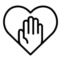 Obraz premium volunteer icon line