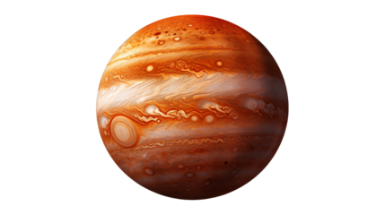 Majestic Jupiter Planet Striking Orange Hues Swirling Atmosphere Space Exploration Astronomy
