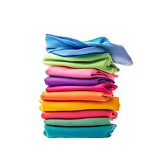 Vibrant Stack of Colorful Fabrics on Black Backdrop, Perfect for Design Projects