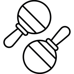 Colorful Colombian Maracas with National Flag Design