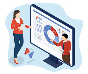 Video conference meetings solutions, online financial advice, video training, tutorial podcasts, and professional business coaching. For effective online business concept.