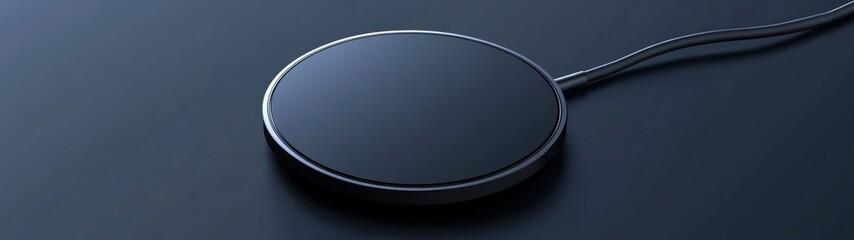 Wireless charging pad with a sleek design.