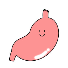 ツルツルの胃のイラスト