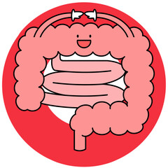 まるを表現する腸のイラスト
