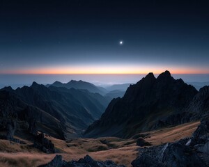 Mountain vista at dawn (2)