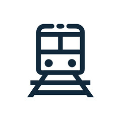 Minimal Train and Tracks Symbol