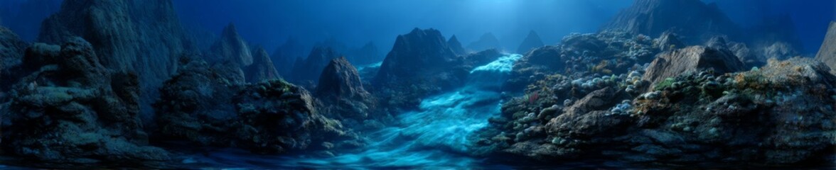 Underwater exploration in 360 degree hdr environment ocean depths