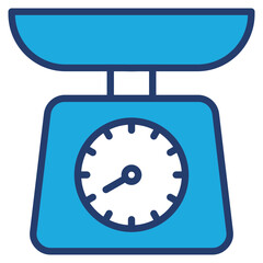 Scales blue color icon