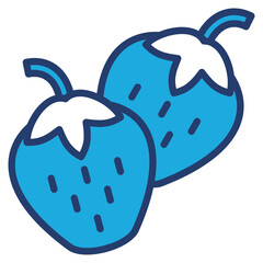 Strawberry blue color icon