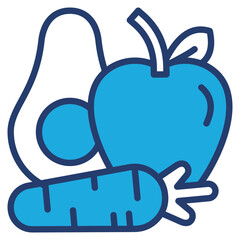 Fruit blue color icon