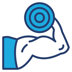 Gym blue color icon
