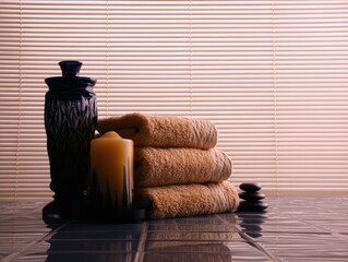 Spa towels and decor