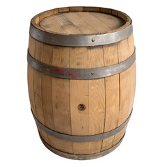 Obraz premium Wooden barrel on transparent background