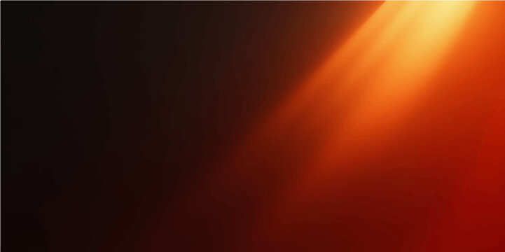 An illuminated stage design with dynamic black and orange light rays creating an energetic glow against a dark backdrop.