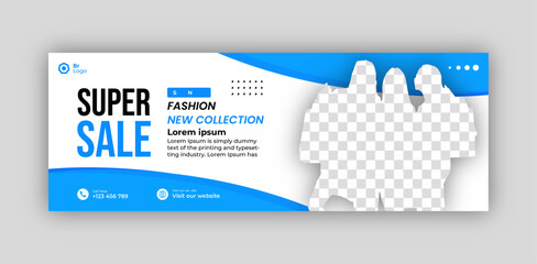 Editable web banner for new collection sale banner or advertising banner. Fashion sale advertising digital banner