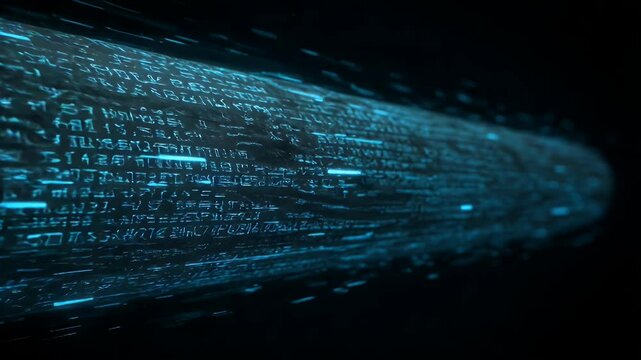 Ancient text stream, digital style