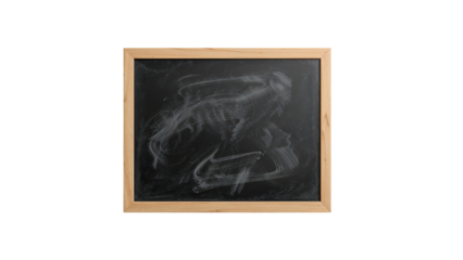 blank blackboard with chalk isolated on transparent background png