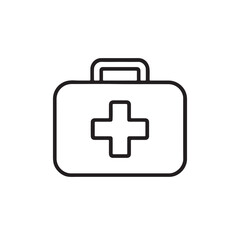 Obraz premium First aid box icon illustration