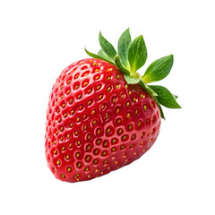 Strawberry fruit isolated on transparent background