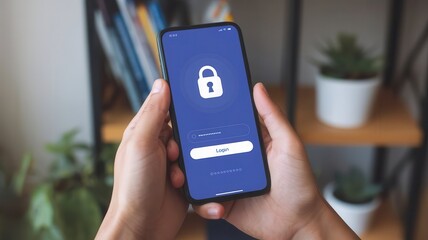 User securing their personal data with two factor authentication on mobile