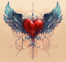 heart with wings