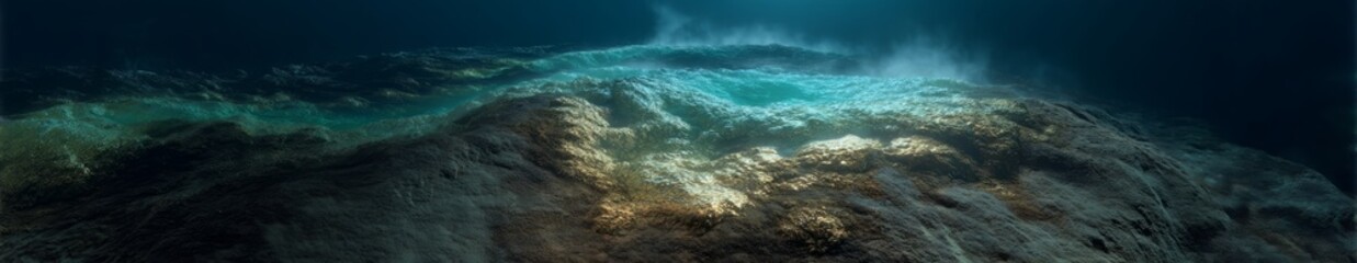 Underwater terrain exploration ocean depths 360 degree hdr hdri view