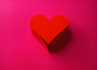 red heart on a red background