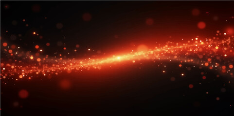 Abstract red sound wave design with glowing orange and yellow hot fire lines, an explosion of light and energy