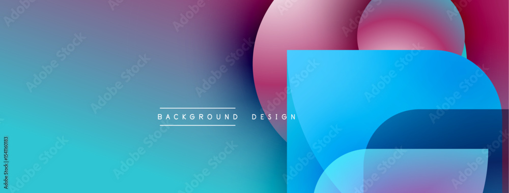 Poster Abstract gradient background. Overlapping shapes create dynamic visual effect. Modern design elements present clean aesthetic.