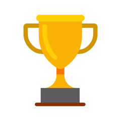 gold cup isolated on white background