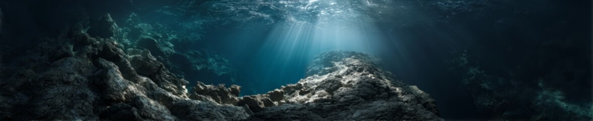 Underwater landscape exploration ocean depths 360 degree hdr hdri
