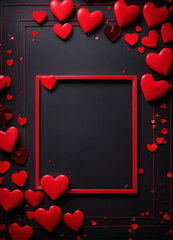 valentine background with hearts