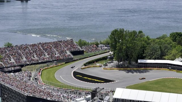 14th of June 2025. Helicopter flight view of the Formula 1 Circuit Gilles Villeneuve in Montreal. Quebec, Canada