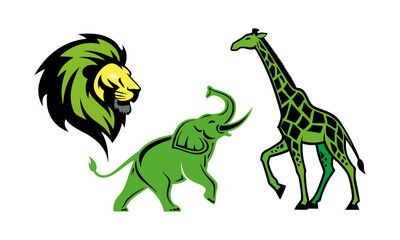 Obraz premium Cute Cartoon Giraffe Vector Illustration – Happy, Smiling African Jungle Character.