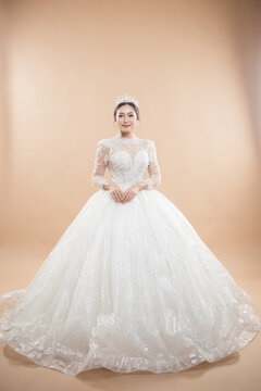 bride in white dress