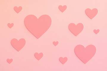 red hearts background