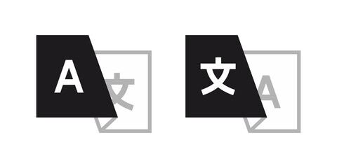 Language translation symbol icon