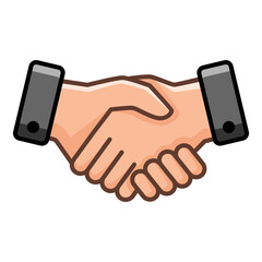 collection of icons shaking hands as a sign of friendship