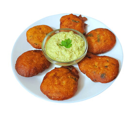 chilli vadai with pudhina chutney