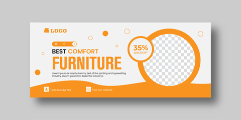 Modern Editable Furniture sale web banner. Furniture sale social media poster. Furniture sale advertising poster. elegant promotional banner. 