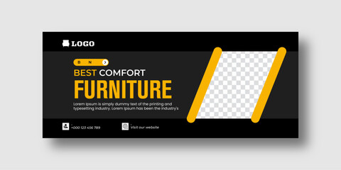 Modern Editable Furniture sale web banner. Furniture sale social media poster. Furniture sale advertising poster. elegant promotional banner. 