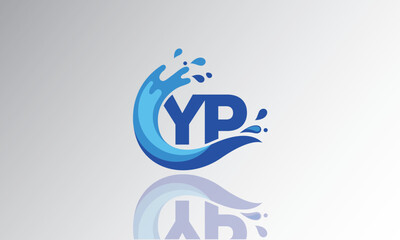 YP Wave Monogram Logo – Creative Splash Letter mark with Water Flow & Motion Effect for Fresh, Dynamic Branding & Aqua-Themed Identity Design

