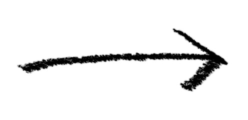 Doodle arrow vector icon. Design arrow grunge  emphasis line, curve wave.